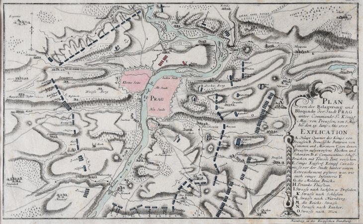 Plán pruského obléhání Prahy 1757 (Plan von der Belagerung und bloquade der Stadt Prag 1757) - 1