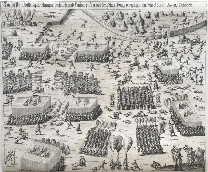 Bitva na Bílé hoře 1620, detail u obory Hvězda - 1