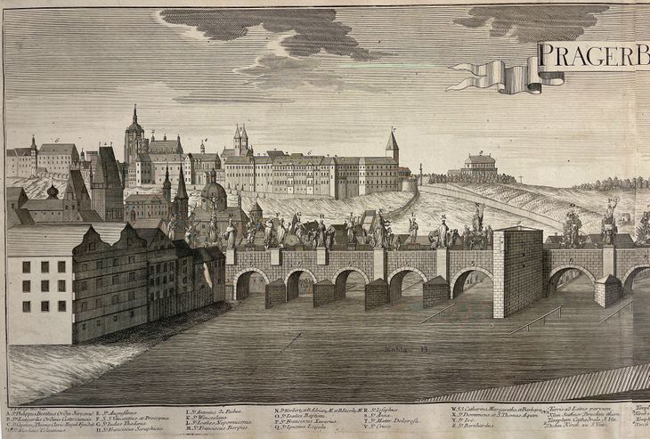 Werner - Panoramatický pohled na Karlův most - 2