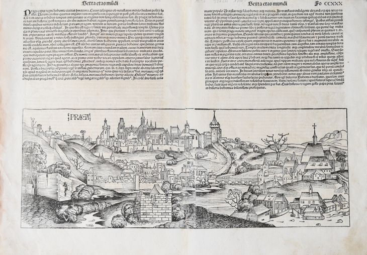 Nejstarší veduta Prahy z roku 1493 II. - 1