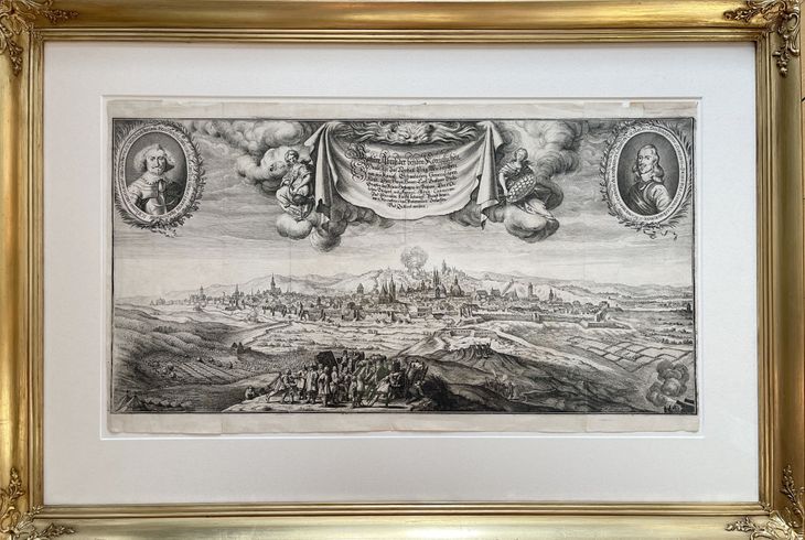 Karel Škréta: Praha 2. listopadu 1648 při doručení zprávy o podepsání Vestfálskeho míru a ukončení třicetileté války - 1